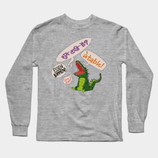 Hungry Gator Multilingual Long Sleeve T-Shirt